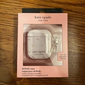 Clear Kate Spade AirPod Case with sparkles 1/2 generation